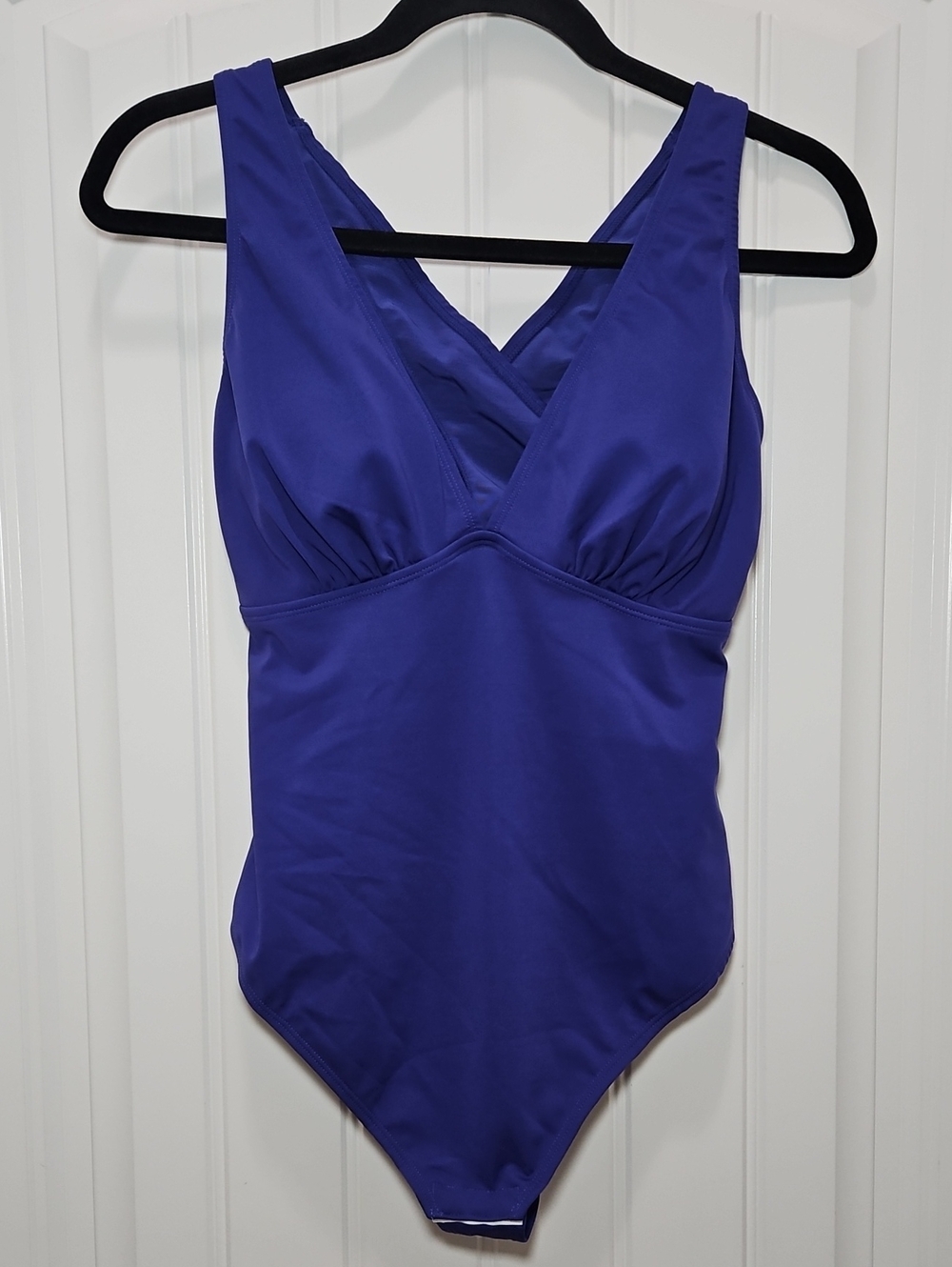 ShapeLLX Bodysuit New Medium Women's Royal Blue Criss Cross Back Shapewear